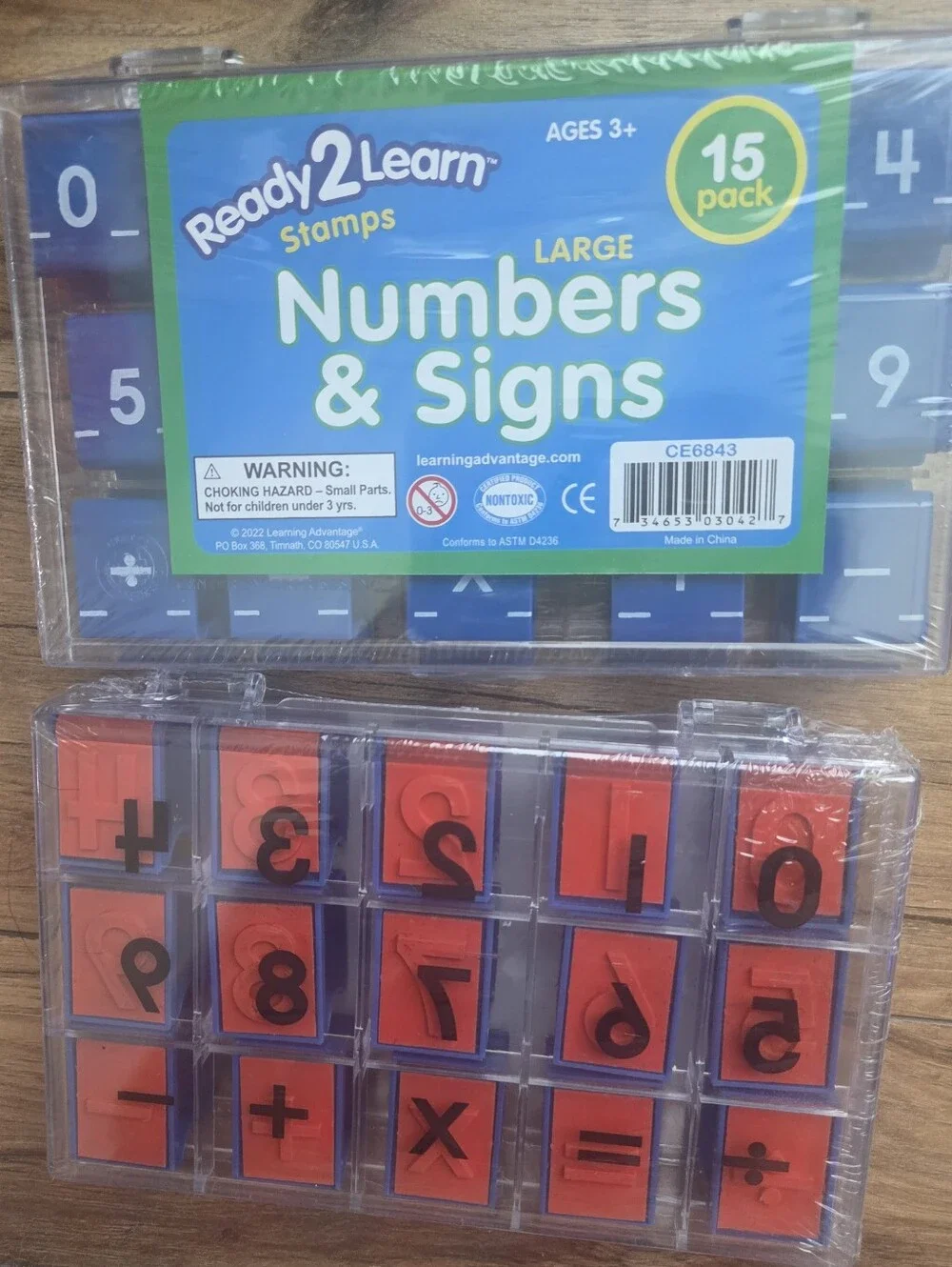 Ready2Learn Large Numbers And Signs Stamps - 2 Sets NWT
